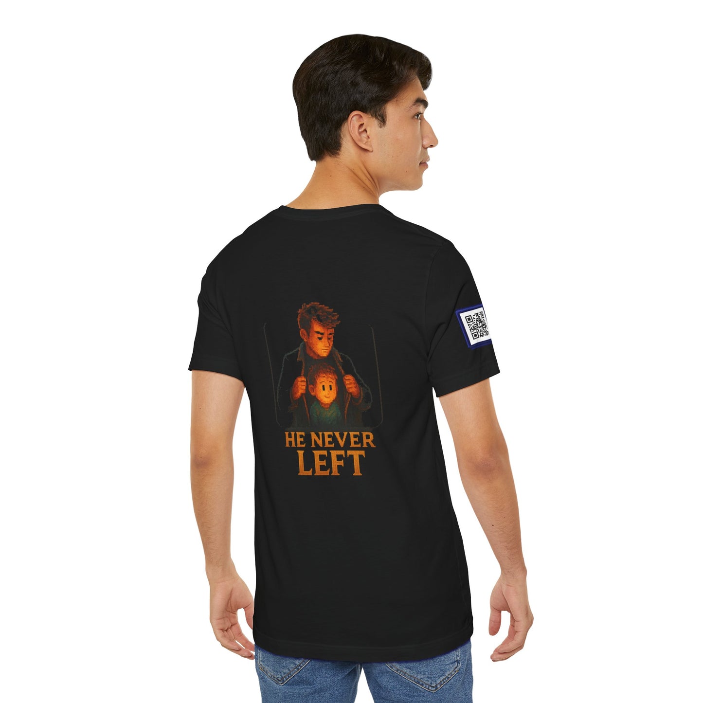 He Never Left – Inner Child Pixel Tee | Helix Trading Co.