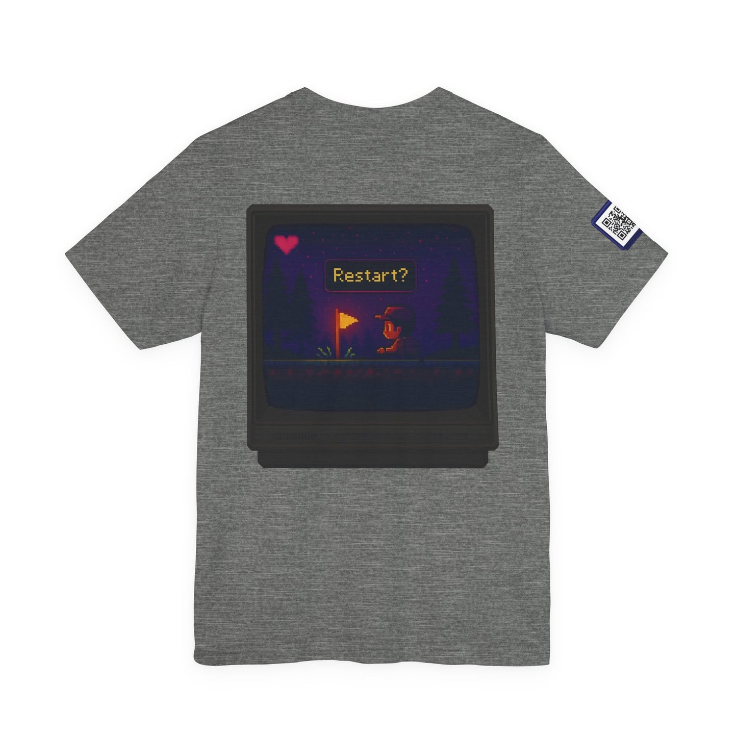 Restart – Side-Scroller Pixel Art Tee | Helix Trading Co.