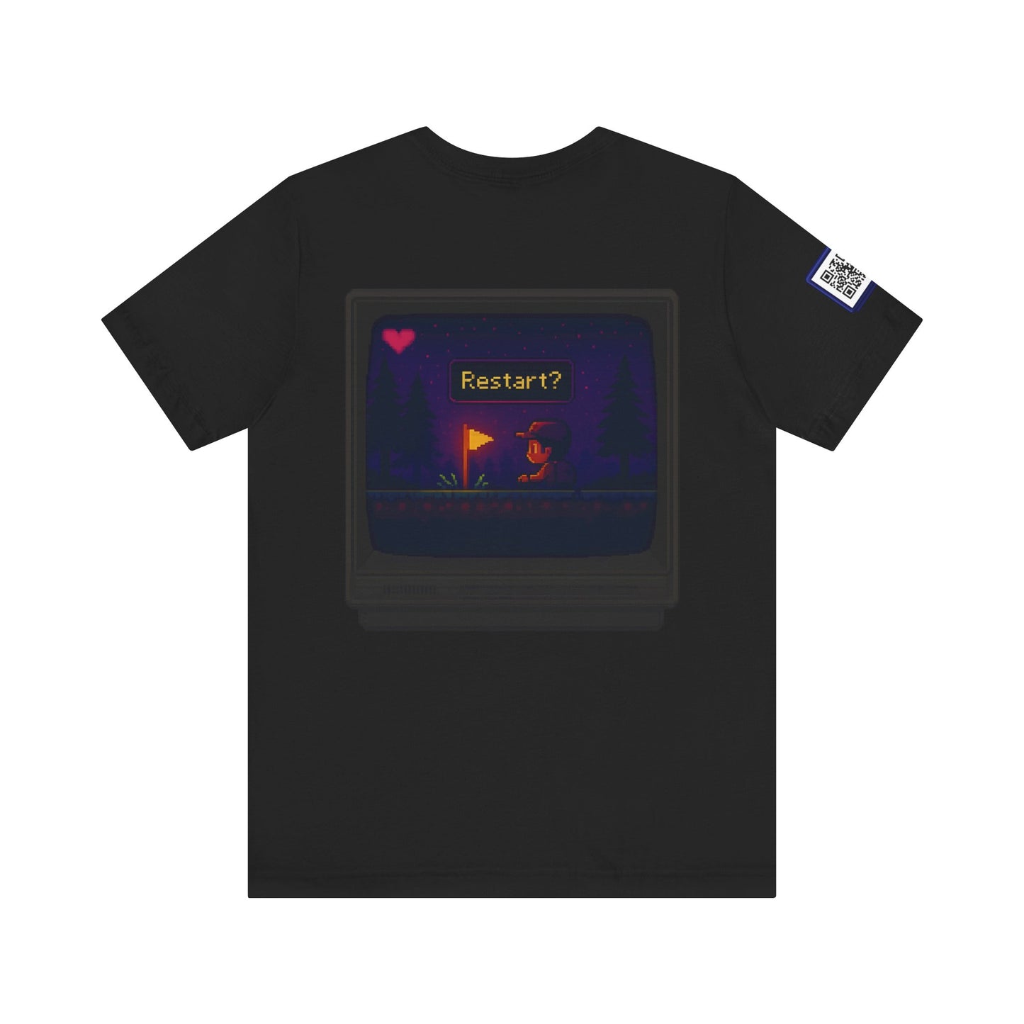 Restart – Side-Scroller Pixel Art Tee | Helix Trading Co.