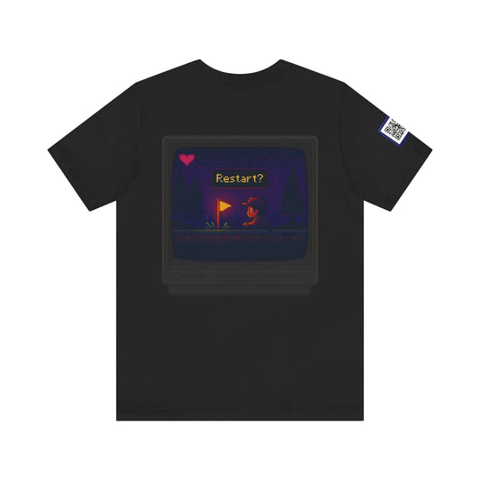 Restart – Side-Scroller Pixel Art Tee | Helix Trading Co.