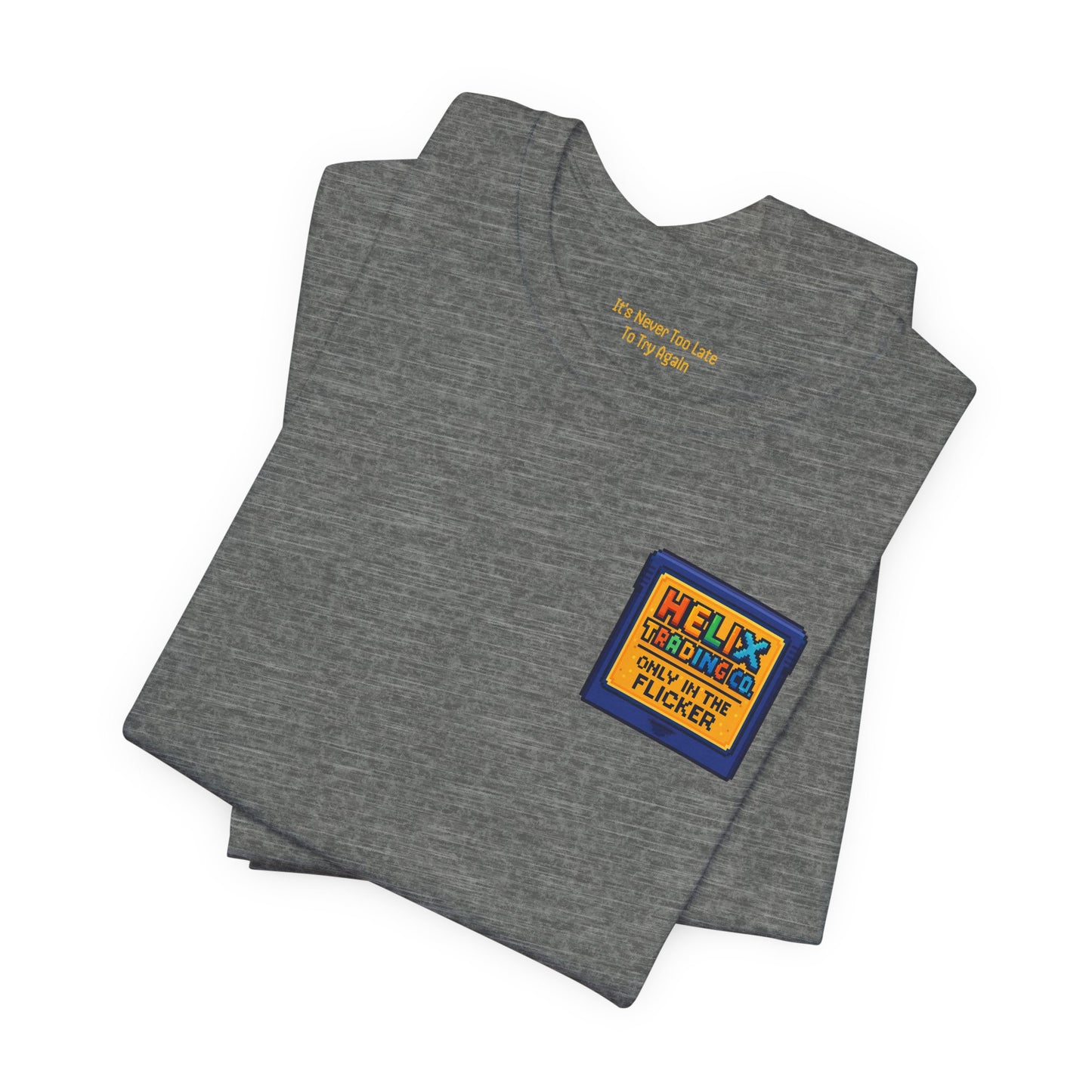 Restart – Side-Scroller Pixel Art Tee | Helix Trading Co.
